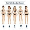 Female body shape set Royalty Free Stock Photo