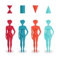 Female body shapes Royalty Free Stock Photo