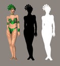 Female body silhouettes