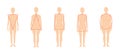 Female body type shape concept. Illustration set. Royalty Free Stock Photo