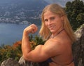 Female Bodybuilder Maria Mikola Poses in Italy