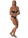 Female Bodybuilder Pose Royalty Free Stock Photo