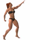 Female Bodybuilder Pose Royalty Free Stock Photo