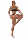 Female Bodybuilder Pose Royalty Free Stock Photo