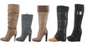 Female boot collection Royalty Free Stock Photo