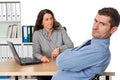 Female boss is angry Royalty Free Stock Photo