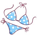 Female bra icon, elegant underwear beach clothing Royalty Free Stock Photo