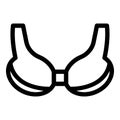 Female bra icon, outline style Royalty Free Stock Photo
