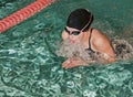 Female breaststroke swimmer
