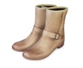Female brown demi boots