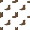 Female brown fashion boots pattern seamless vector