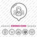 Female Business Leader Icon thin line Bonus Icons. Eps10 Vector Royalty Free Stock Photo