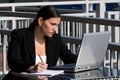 Female business person with computer