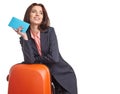 Female business traveller portrait Royalty Free Stock Photo
