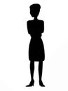 Female business woman shadow standing illustration illustration cartoon illustration