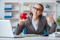 The female businesswoman boss accountant working in the office Royalty Free Stock Photo