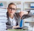 Female businesswoman boss accountant working in the office Royalty Free Stock Photo