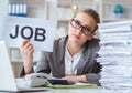 Female businesswoman boss accountant working in the office Royalty Free Stock Photo