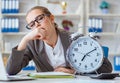 Female businesswoman boss accountant working in the office Royalty Free Stock Photo