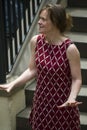 Female busker, singing opera at Covent Garden, London. Royalty Free Stock Photo