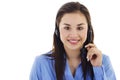 Female call center representative