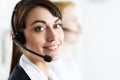 Female call center service operator Royalty Free Stock Photo