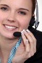 Female call centre agent Royalty Free Stock Photo