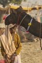 Female camel herder at the Pushkar Fair