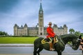 Female Canadian mounted police officer at Parliament Hill, Ottawa, Canada