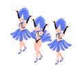 Female Cancan Dancers Composition Royalty Free Stock Photo