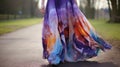 Glamorous Elegance: Stunning Multi Colored Maxi Skirt For Fashion Forward Women