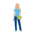 Female character of logopedist Royalty Free Stock Photo