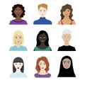 Female characters of different races and ages