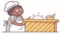 Female Chef Baking: Kitchen Prep Illustration, vector design Generative AI Royalty Free Stock Photo