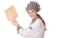 Female chef isolated on the white Royalty Free Stock Photo