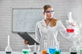 Female chemist working at the laboratory Royalty Free Stock Photo