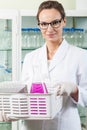 Female chemist working in laboratory