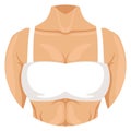 Female chest icon. Woman body part. Human anatomy