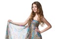 Female in chiffon dress Royalty Free Stock Photo