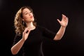 Female choir conductor Royalty Free Stock Photo