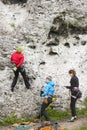 Female climbers, active women.