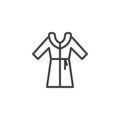 Female coat line icon