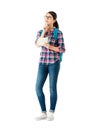 Female college student ready back to school Royalty Free Stock Photo