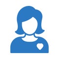 Female glyph colour vector  icon Royalty Free Stock Photo