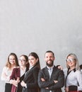 Female company business team success confidence