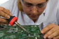 A female computer engineer at work Royalty Free Stock Photo