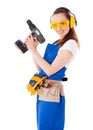 Female construction worker. Royalty Free Stock Photo