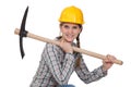 A female construction worker Royalty Free Stock Photo