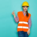 Female Construction Worker Approved Royalty Free Stock Photo