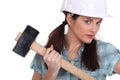 Female construction worker Royalty Free Stock Photo